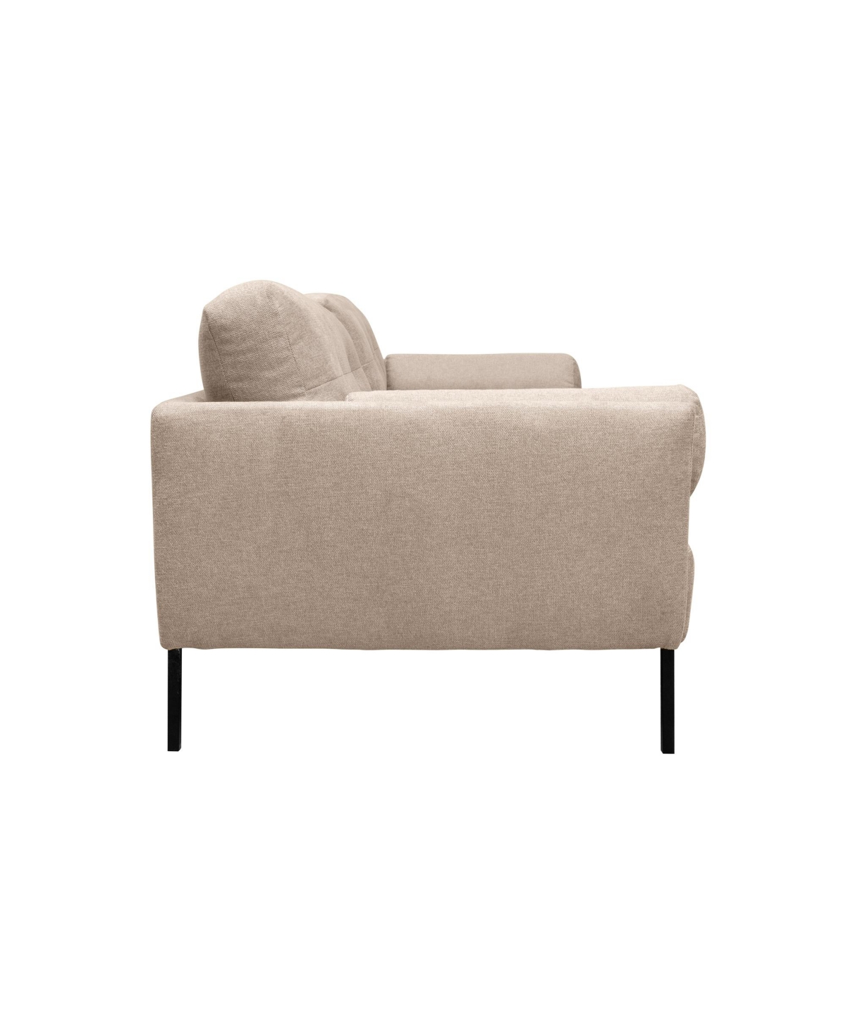 Armen Living Michalina 84" Polyester, Nylon With Metal Legs Sofa In Beige,black