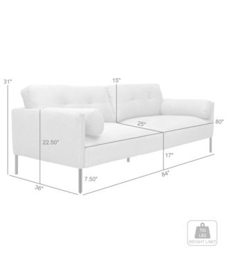 Michalina 84" Polyester, Nylon with Metal Legs Sofa