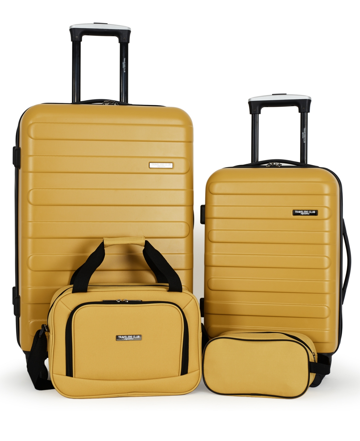 Travelers Club Austin 4 Piece Hardside Luggage Set In Amber Gold