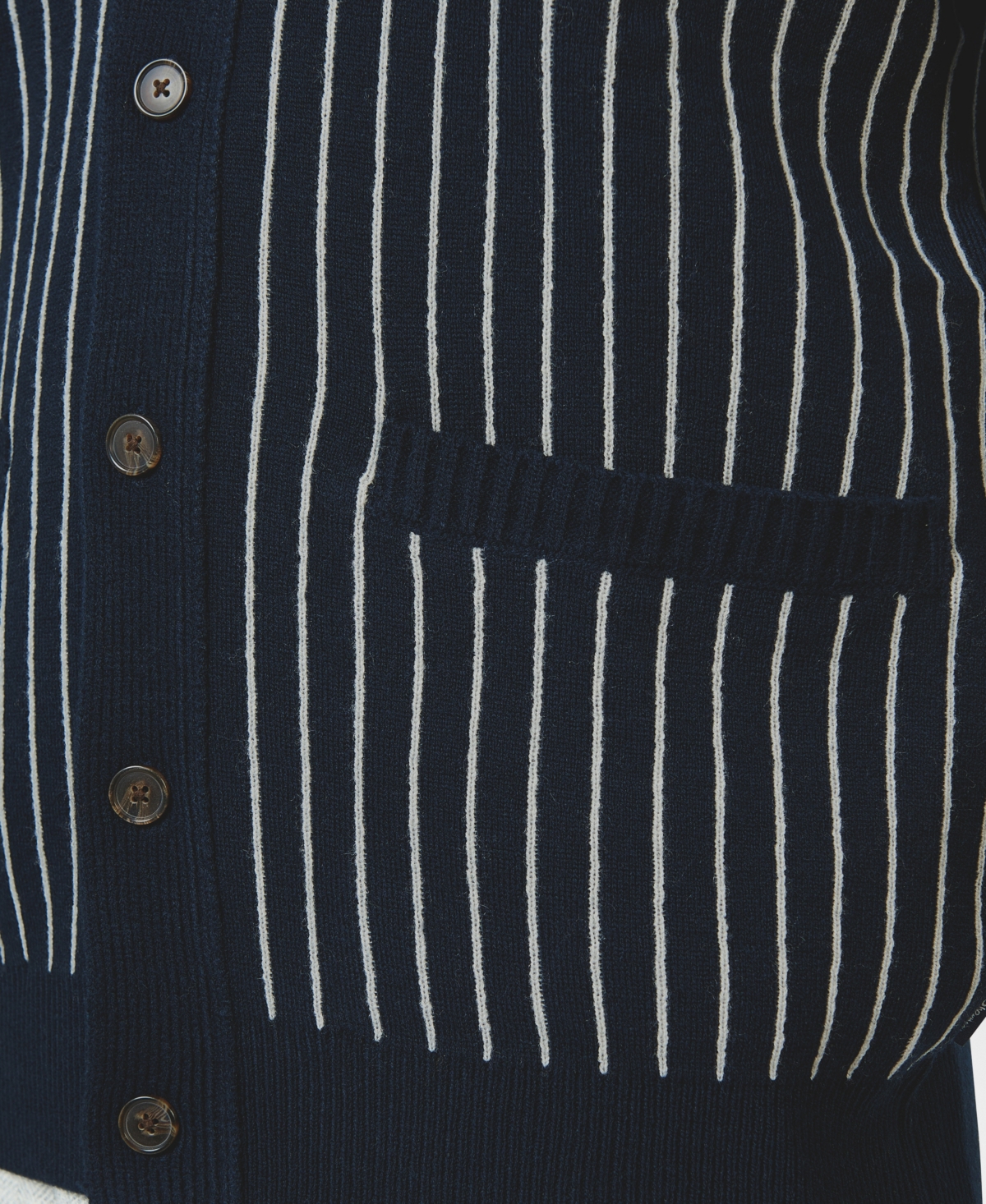 Shop Ben Sherman Men's Jacquard Cardigan Sweater In Dark Navy