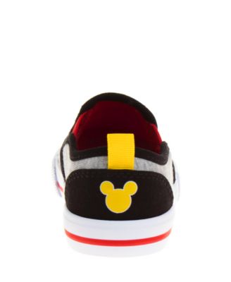 Toddler Boys Mickey Mouse Slip On Canvas Sneakers