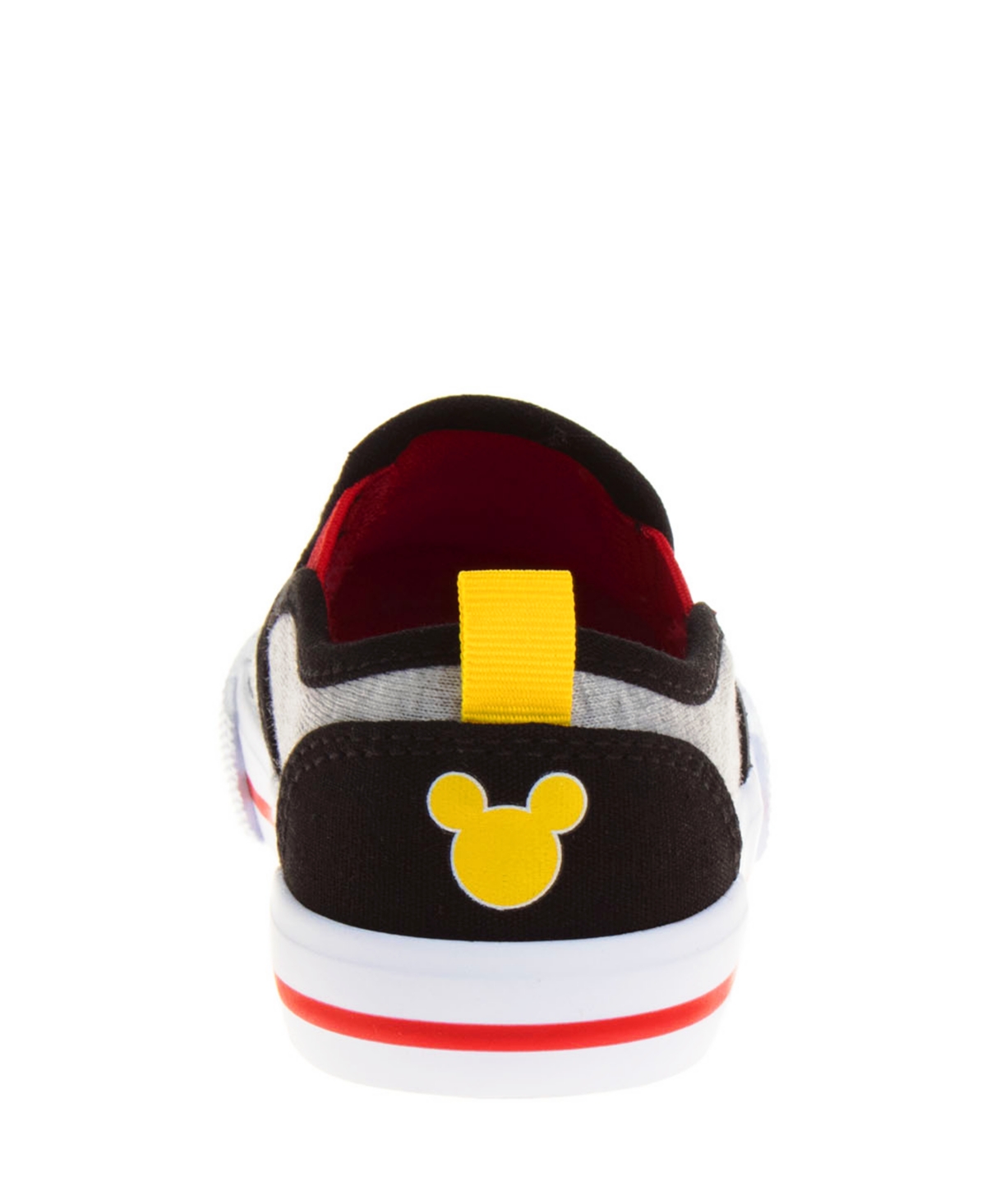 Disney Little Boys Mickey Mouse Slip On Canvas Sneakers In Gray,red
