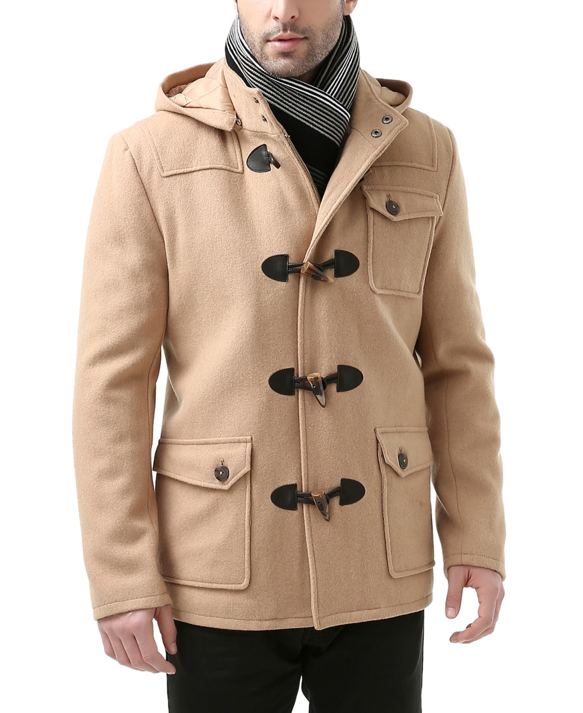 Bgsd Men Nathan Wool Blend Short Toggle Coat
