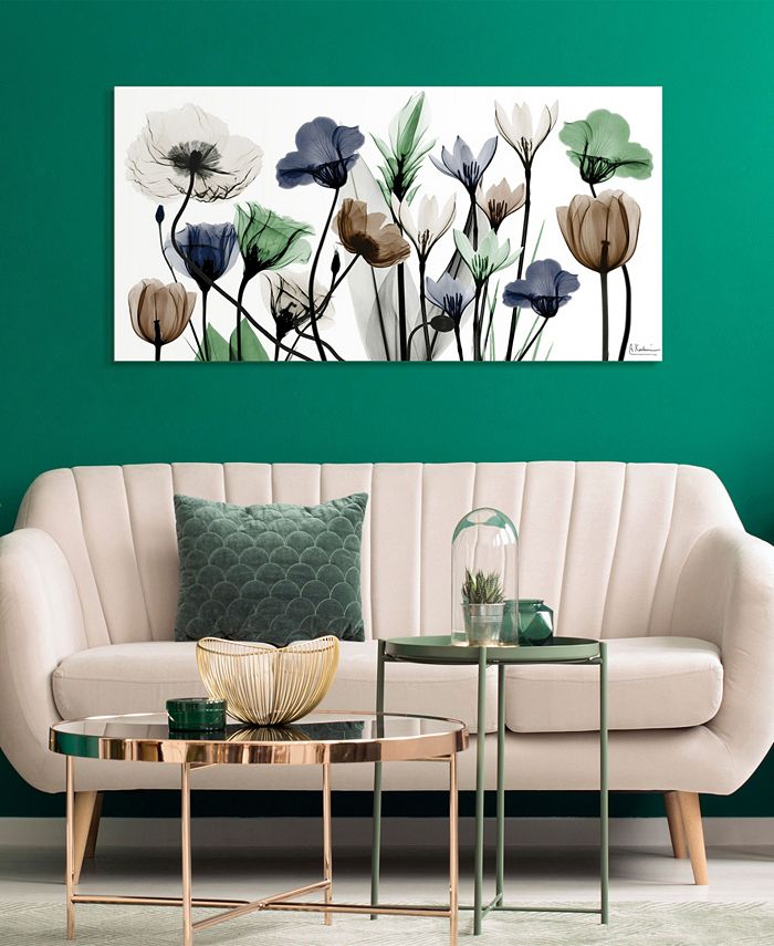 Quadro Murale In Vetro Temperato Empire Art Direct - Tidal Abstract 1 - 122 X 61 Cm - Pronto Da Appendere