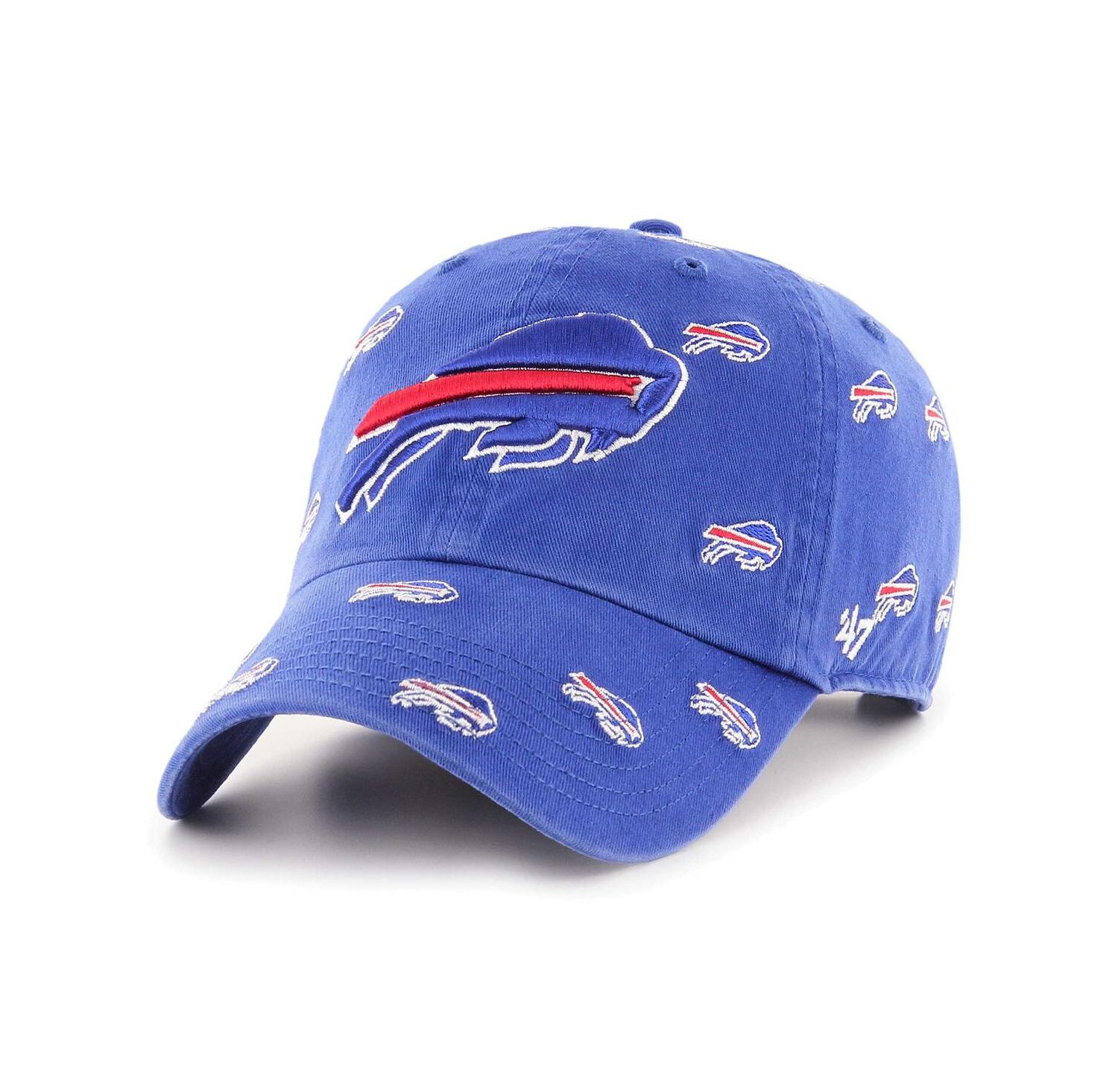 Men's and Women's Royal Buffalo Bills Confetti Clean Up Adjustable Hat