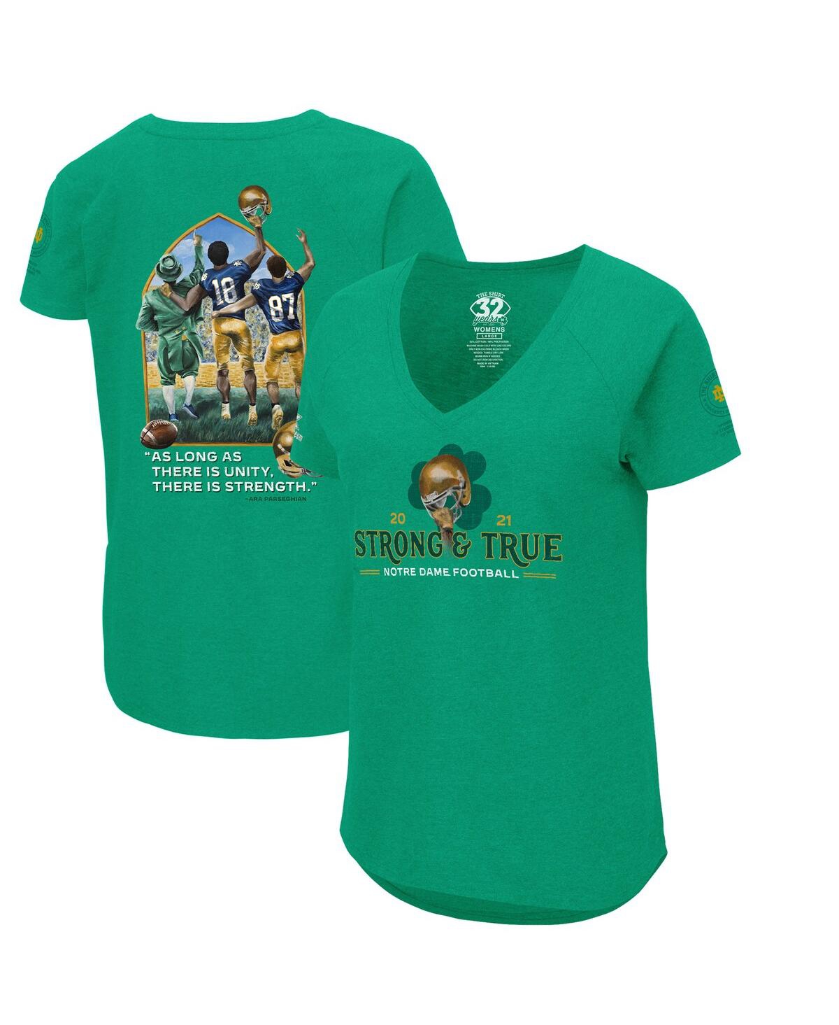 Colosseum Women's  Green Notre Dame Fighting Irish 2021 The Shirt V-neck T-shirt