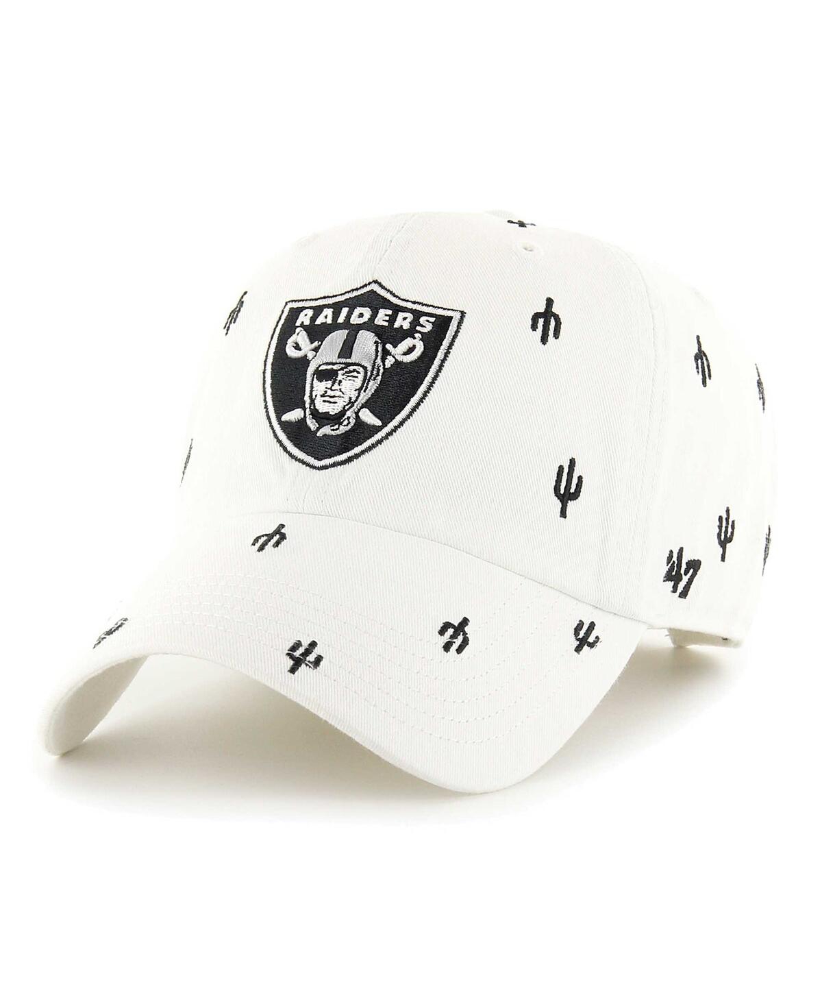 47 Brand Men's And Women's ' White Las Vegas Raiders Confetti Clean Up Adjustable Hat