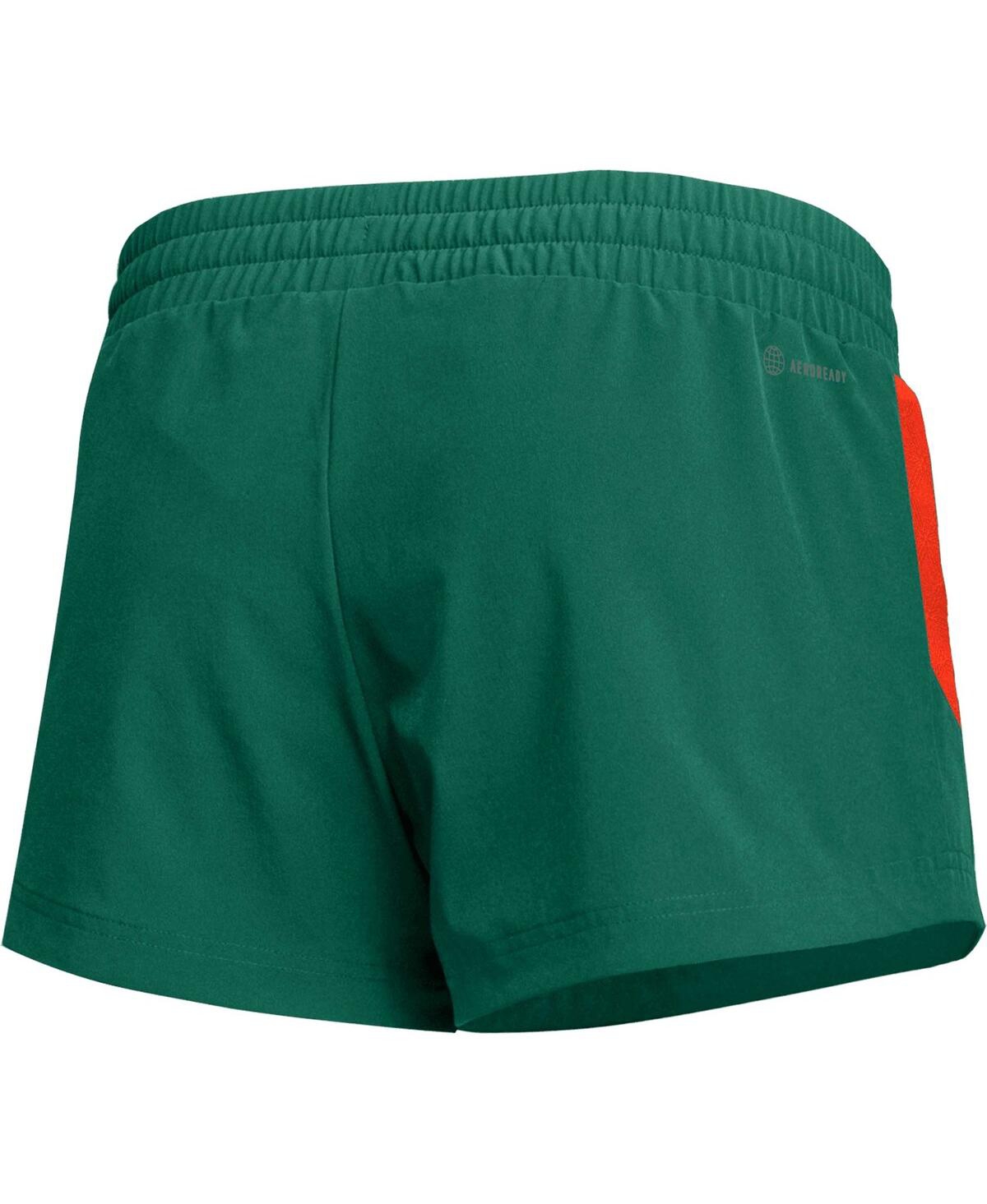 Women's adidasMiami Hurricanes 2023 SidelinePerformance Shorts - Green
