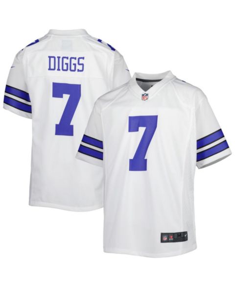 Топ Nike Trevon Diggs Dallas Cowboys Game Jersey для мальчиков, цвет: Белый / Синий