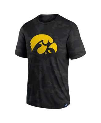 Men's Black Iowa Hawkeyes Camo Logo T-shirt