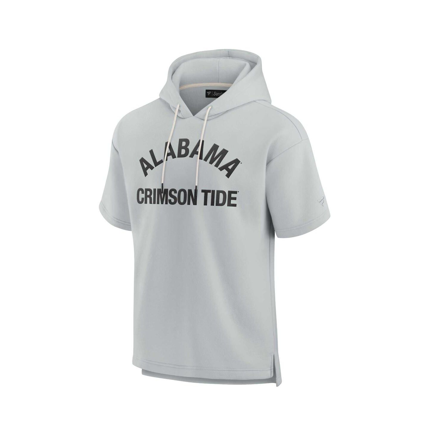 Худи Fanatics Signature Gray Alabama Crimson Tide Super Soft Fleece Short Sleeve Pullover — фото 3
