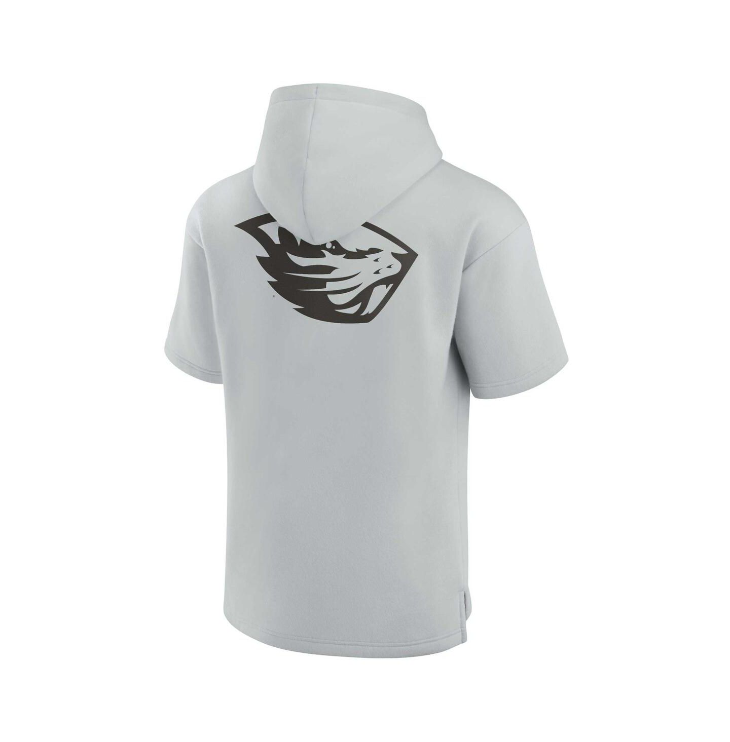 Худи Fanatics Signature Gray Oregon State Beavers Super Soft Fleece Short Sleeve Pullover — фото 2