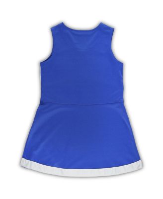 Girls Preschool Royal, Gray Kentucky Wildcats Two-Piece Cheer Captain Jumper Dress and Bloomers Set
