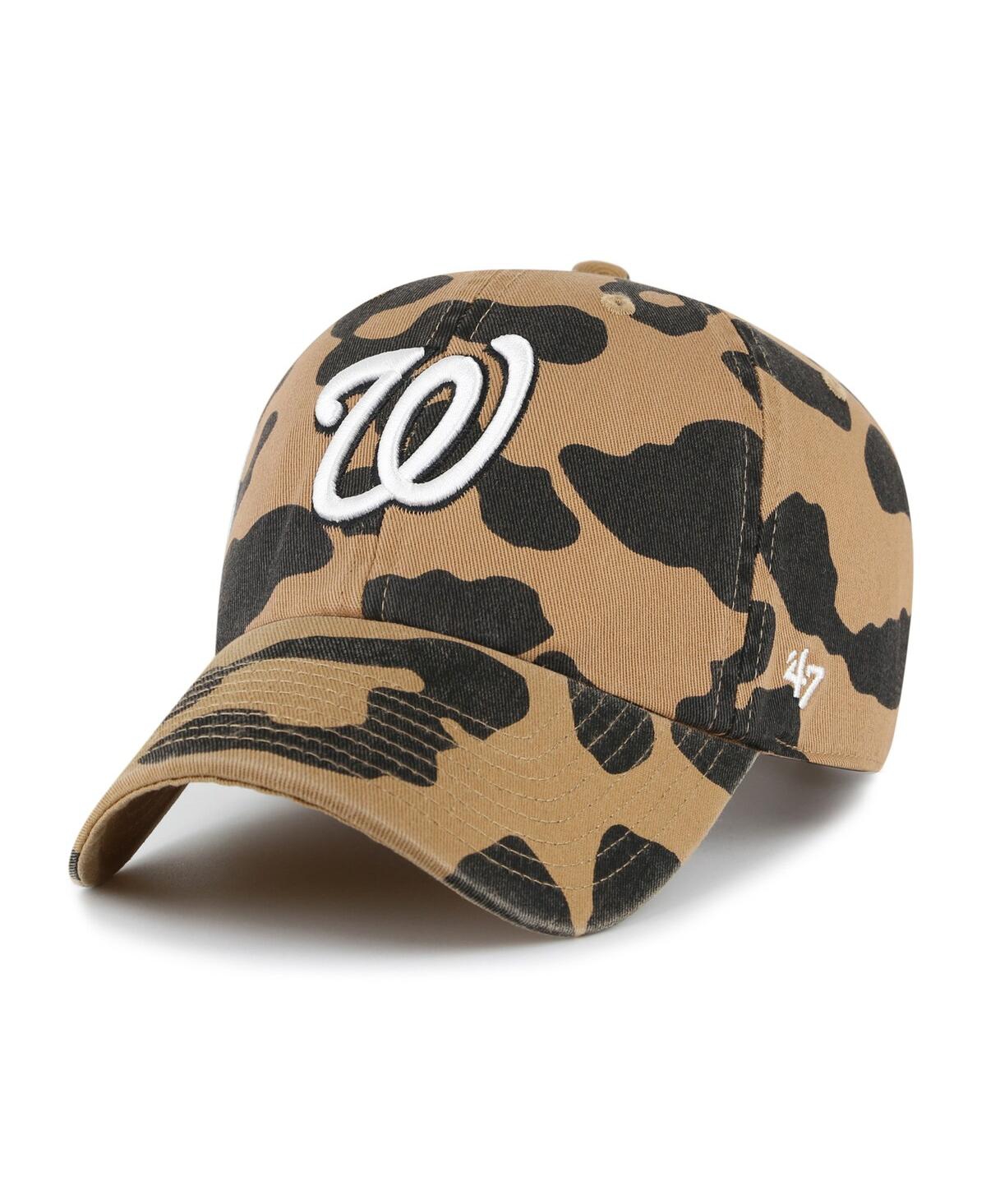 47 Brand Women's ' Brown Washington Nationals Rosette Clean Up Adjustable Hat