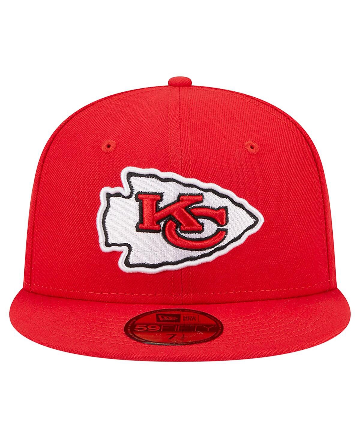 New Era Red Kansas City Chiefs  Main Patch 59fifty Fitted Hat In Red