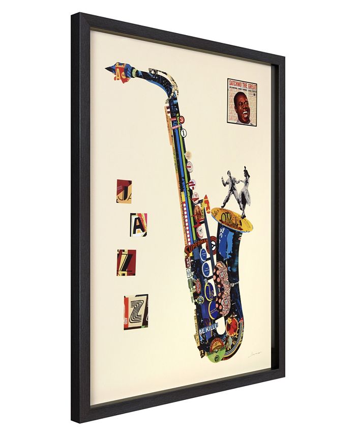 Empire Art Direct "Sax phone" Dimensional Collage Framed Graphic Art