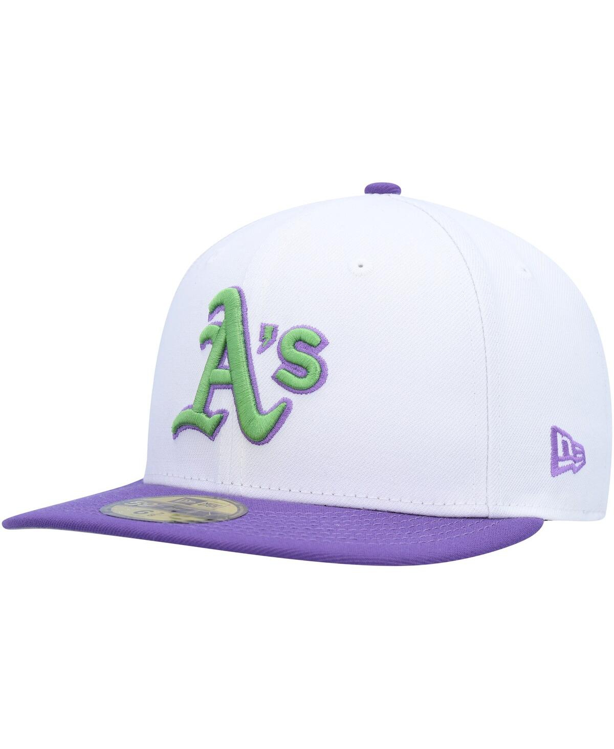 Men's New EraOakland Athletics 1989 World Series Side Patch 59FIFTY Fitted Hat - White