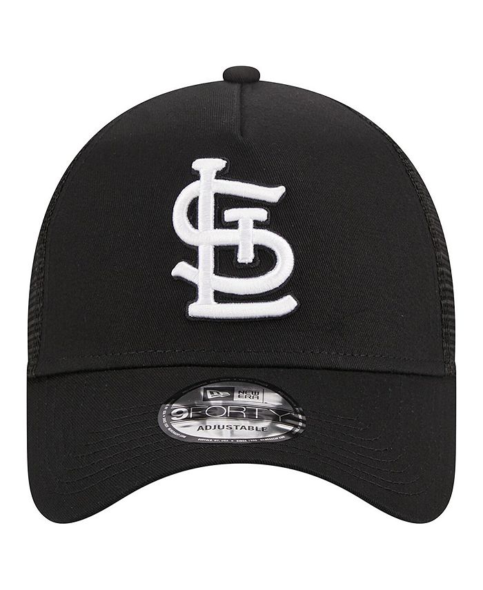 New Era Men's Black St. Louis Cardinals A-Frame 9FORTY Trucker ...