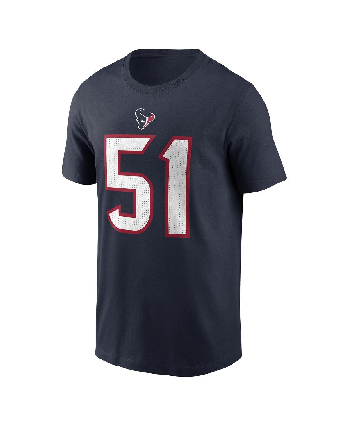 Men's Nike Will Anderson Jr.Houston Texans 2023 Nfl Draft First Round Pick Player Name and Number T-shirt - Navy