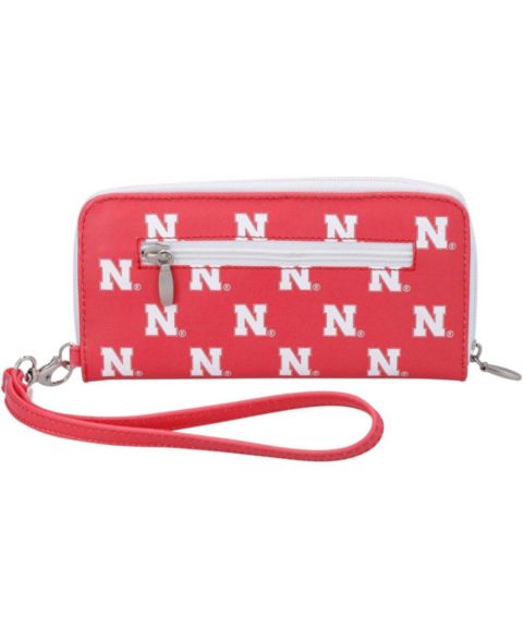Eagles Wings Nebraska Huskers Zip-Around Wristlet Wallet