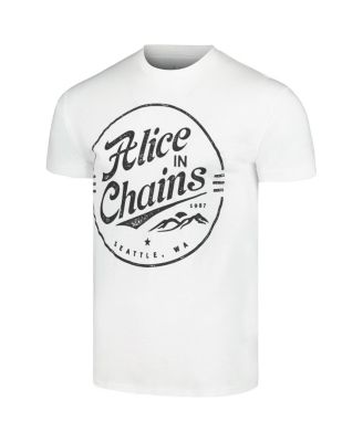Men's White Alice in Chains Seattle Stamp T-shirt