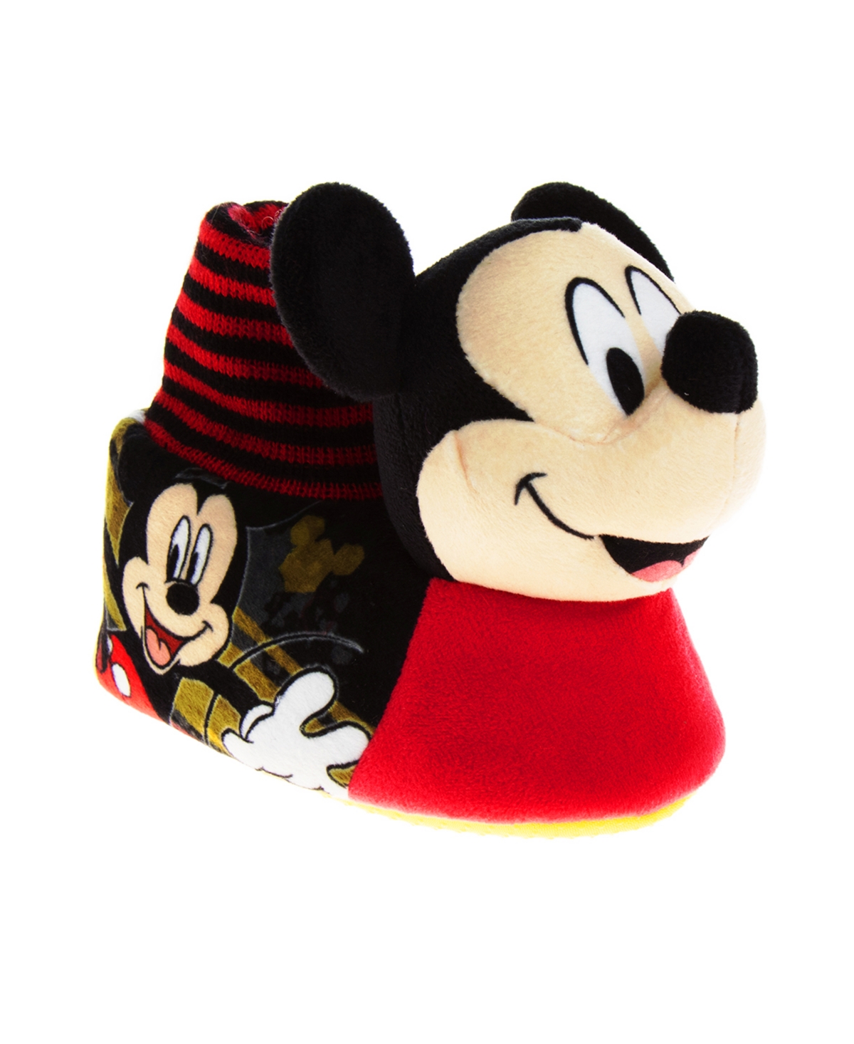 Disney Kids' Toddler Boys Mickey Mouse 3d Design House Slippers In Black,red