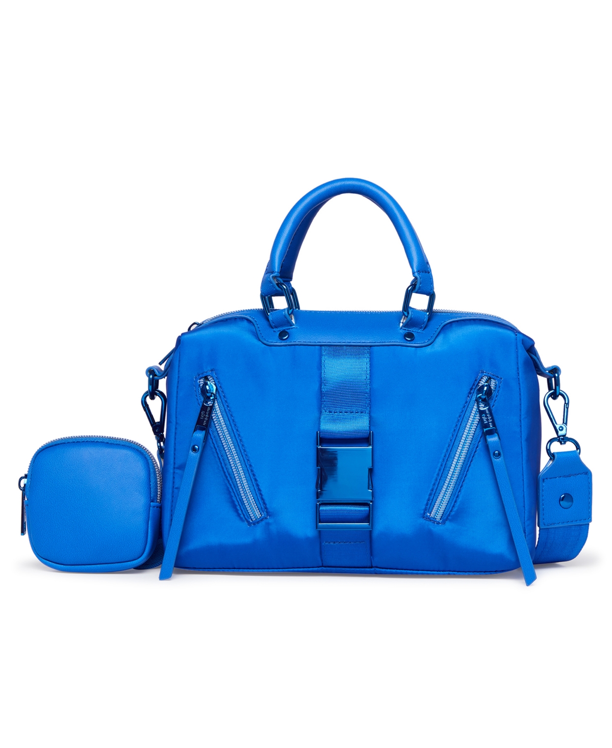 Madden Girl Alex Nylon Bowler Bag In Blue