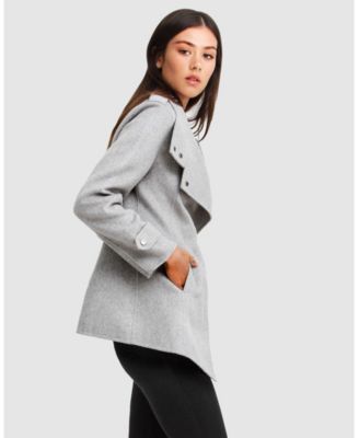 Women's Bad Girl Wool Blend Moto Coat