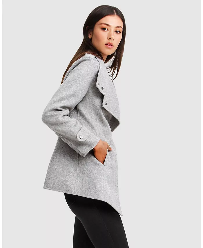 Women's Bad Girl Wool Blend Moto Coat - thumbnail 7