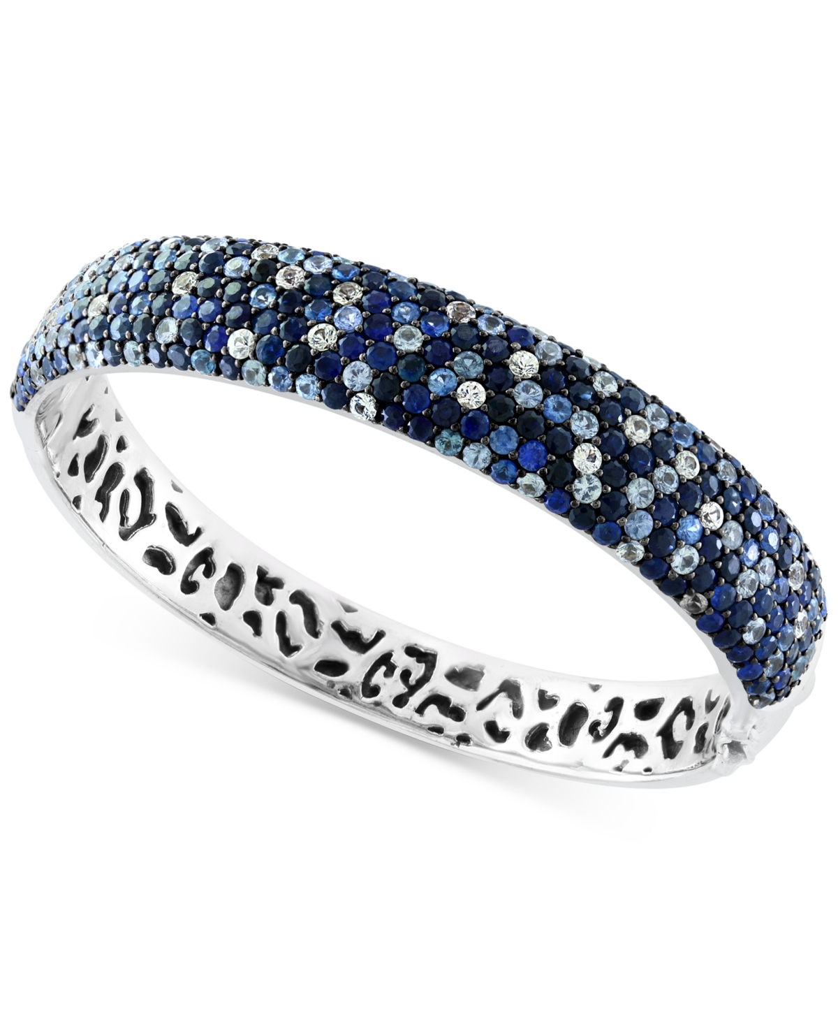 Effy Collection Effy Multi-sapphire Ombre Bangle Bracelet (13-1/3 Ct. T.w.) In Sterling Silver