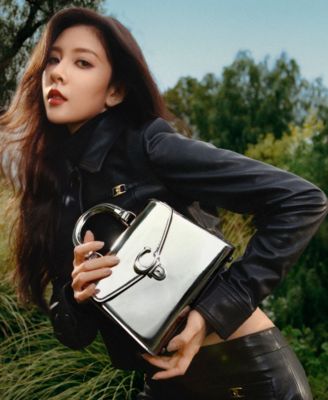 COACH Mirror Metallic Leather Small Sammy Top Handle 21 - Macy's