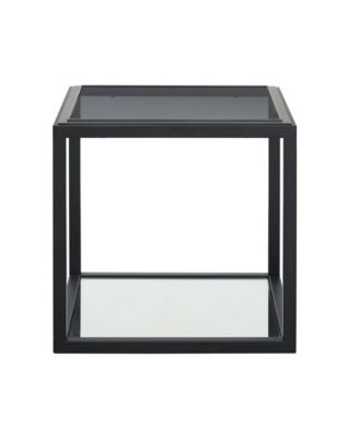 Ellis 22" Glass and Metal End Table