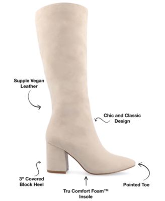 Journee Collection Women's Ameylia Wide Calf Block Heel Knee High Boots