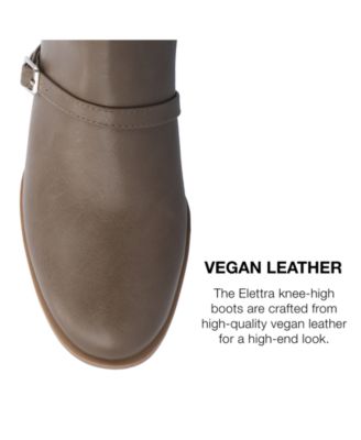 Women's Elettra Block Heel Buckle Detail Knee High Boots