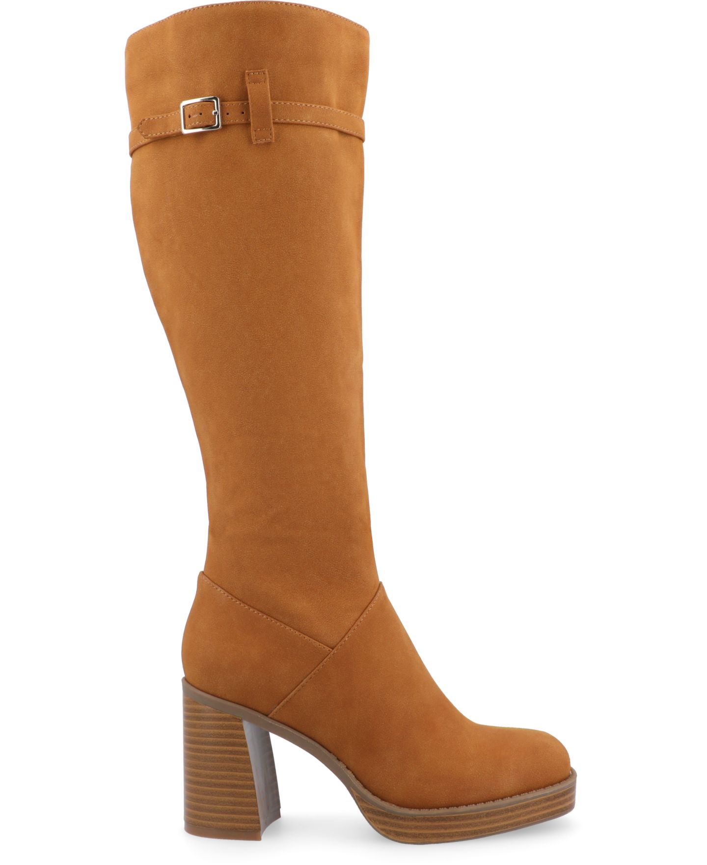 Женские ботинки Journee Collection Letice Square Toe Platform Knee High, цвет: Коньячный — фото 2