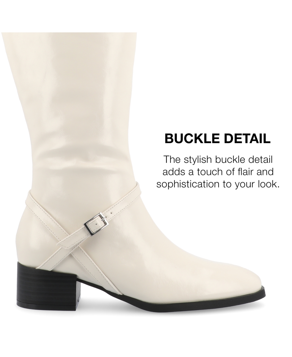 Journee Collection Women's Rhianah Block Heel Knee High Riding Boots