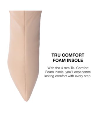 Women's Tullip Kitten Heel Pointed Toe Knee High Dress Boots