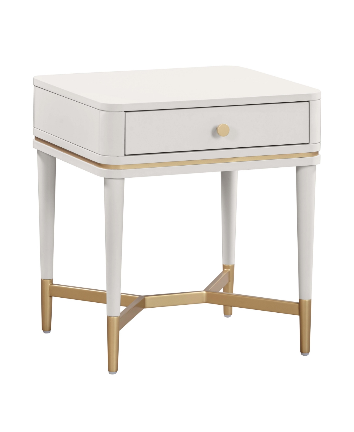 Tov Furniture 1 Piece Wood 1 Drawer Nightstand In Gray