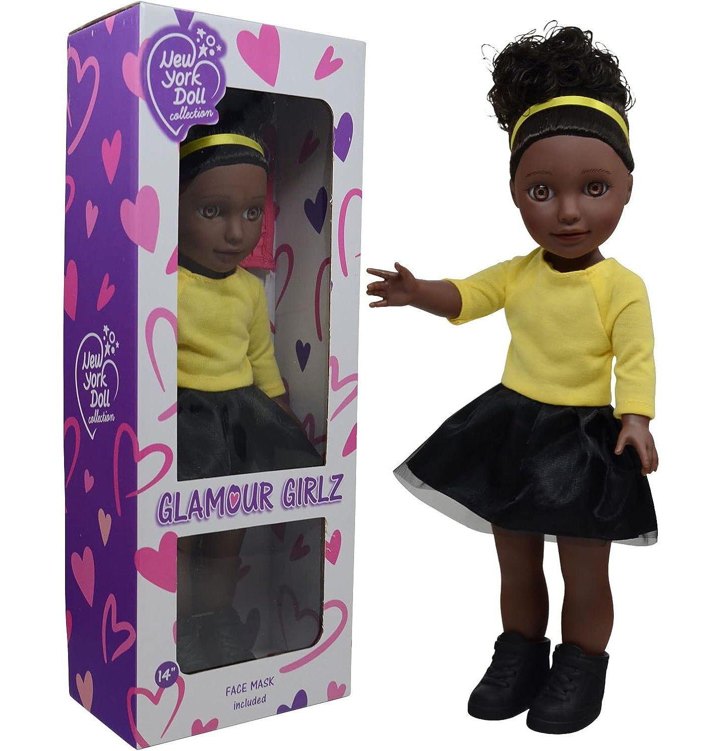 Детская кукла The New York Doll Collection Glamour Girlz 14" Poseable Fashion Doll, Ages 3+, цвет: Чёрный — фото 3