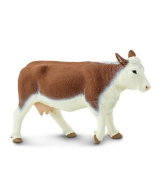 Hereford Cow Wild Safari Farm Figure