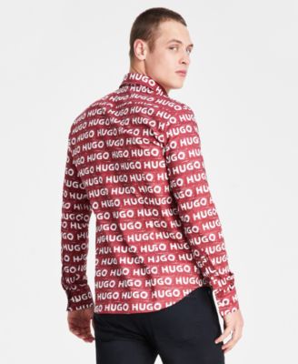 HUGO Herren Hemd „Ermo“ – Slim Fit Mit Geraden Manschetten