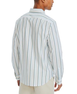 Chemise Homme On The Byas – Manches Longues – Rayures Multicolores – Taille S