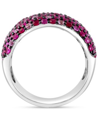 EFFY&reg; Ruby (1-5/8 ct. t.w.) & Pink Sapphire (1-1/2 ct. t.w.) Ombr&eacute; Wide Width Ring in Sterling Silver