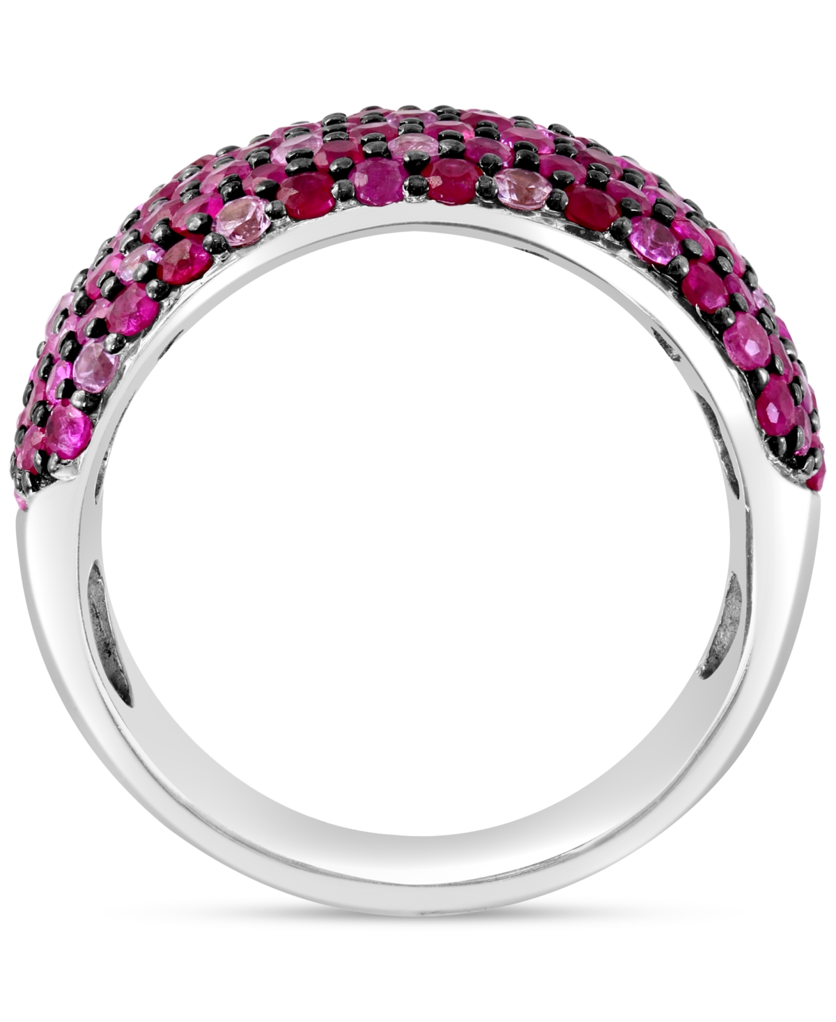 Effy Ruby (1-5/8 ct. t.w.) & Pink Sapphire (1-1/2 ct. t.w.) Ombre Wide Width Ring - Sterling Silver