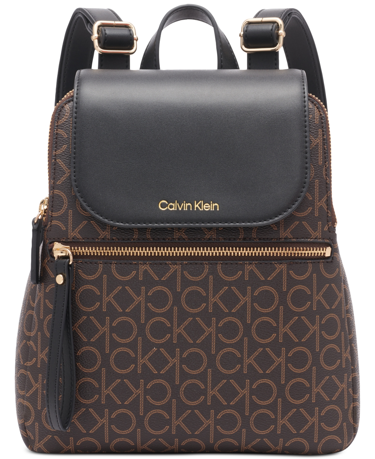 Garnet Signature Triple Compartment Backpack - Brown Khaki/Black
