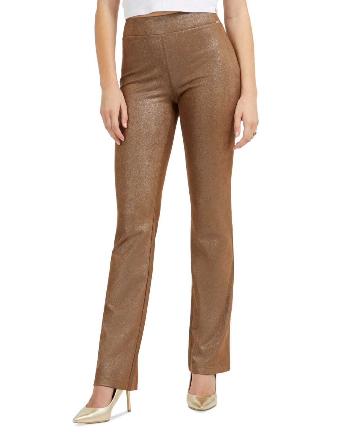 Women's Prescilla High-Shine Bootcut Pants - Cubby Brown Multi