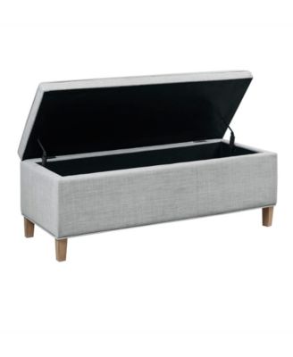 Martha Stewart Caymus 48" Wide Rectangular Fabric Soft Close Storage Bench