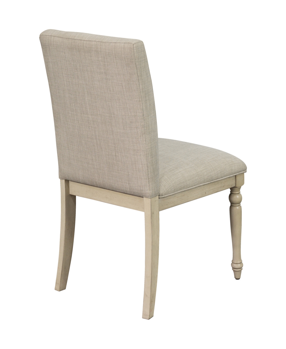 Martha Stewart Collection Martha Stewart Fiona 19.5" Wide 2 Piece Fabric Upholstered With Turned Wood Legs Dining Chair In Light Gray