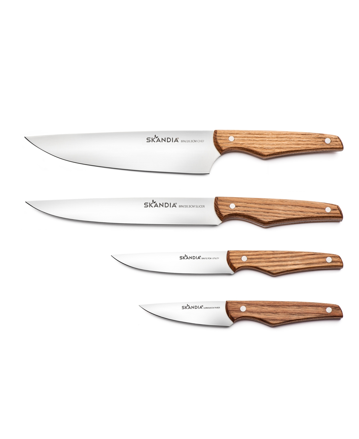 Hampton Forge Karlstad Ash 4 Piece Cutlery Set In Brown And Brown,wood