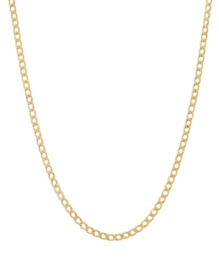 Italian Gold Children's Curb Link Chain Necklace in 14k Gold, 14